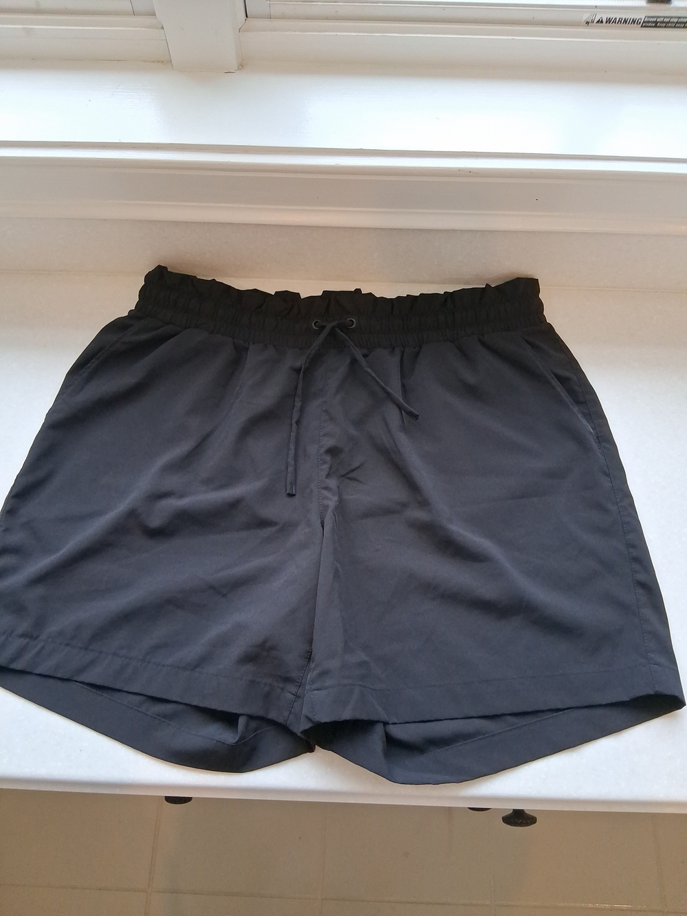 Mondetta Black Walking Shorts with Drawstring